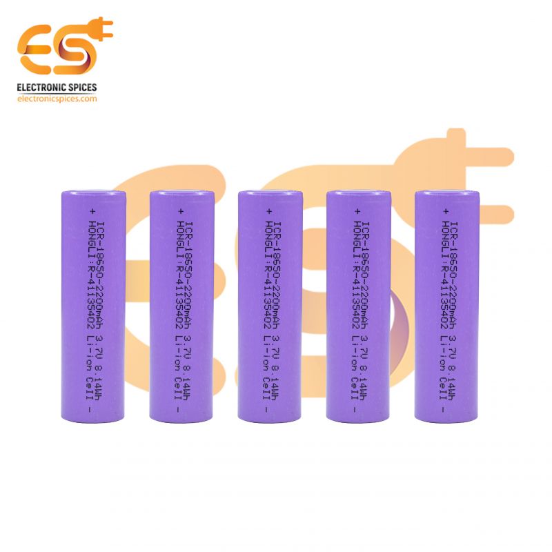 2200mAh 3.6V 18650 Li-ion lithium rechargeable cell battery's pack of 10pcs